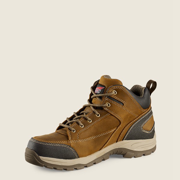 Botas Red Wing Hiking Hombre Marrom - Truhiker - 5-Inch Safety Toe - 402-GZHSRW